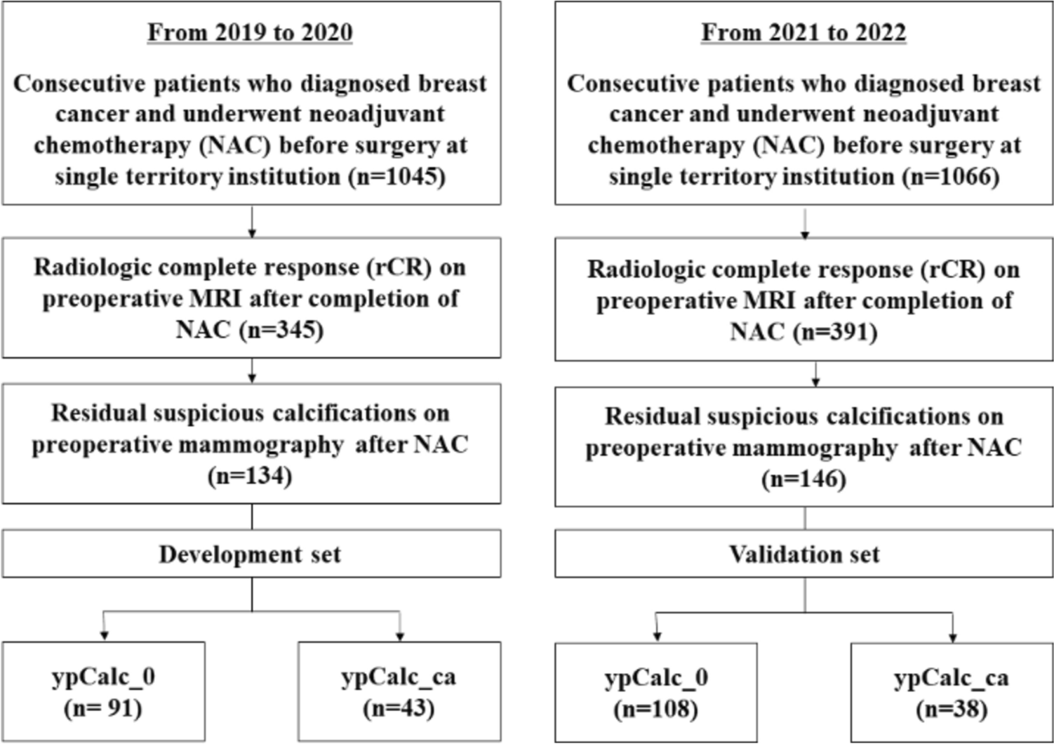 Prediction model for individualized precision surgery in breast cancer patients with complete response on MRI and residual calcifications on mammography after neoadjuvant chemotherapy
