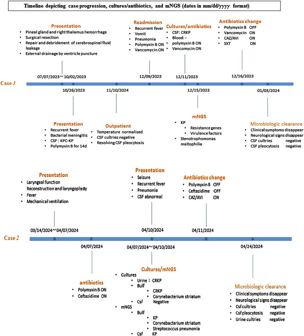 Treatment of pediatric central nervous system infection caused by carbapenem-resistant Klebsiella pneumoniae with ceftazidime/avibactam, two cases report and literature review