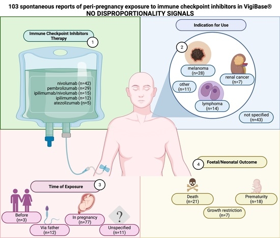 Cancers, Vol. 15, Pages 173: Immune Checkpoint Inhibitors and Pregnancy: Analysis of the VigiBase&reg; Spontaneous Reporting System