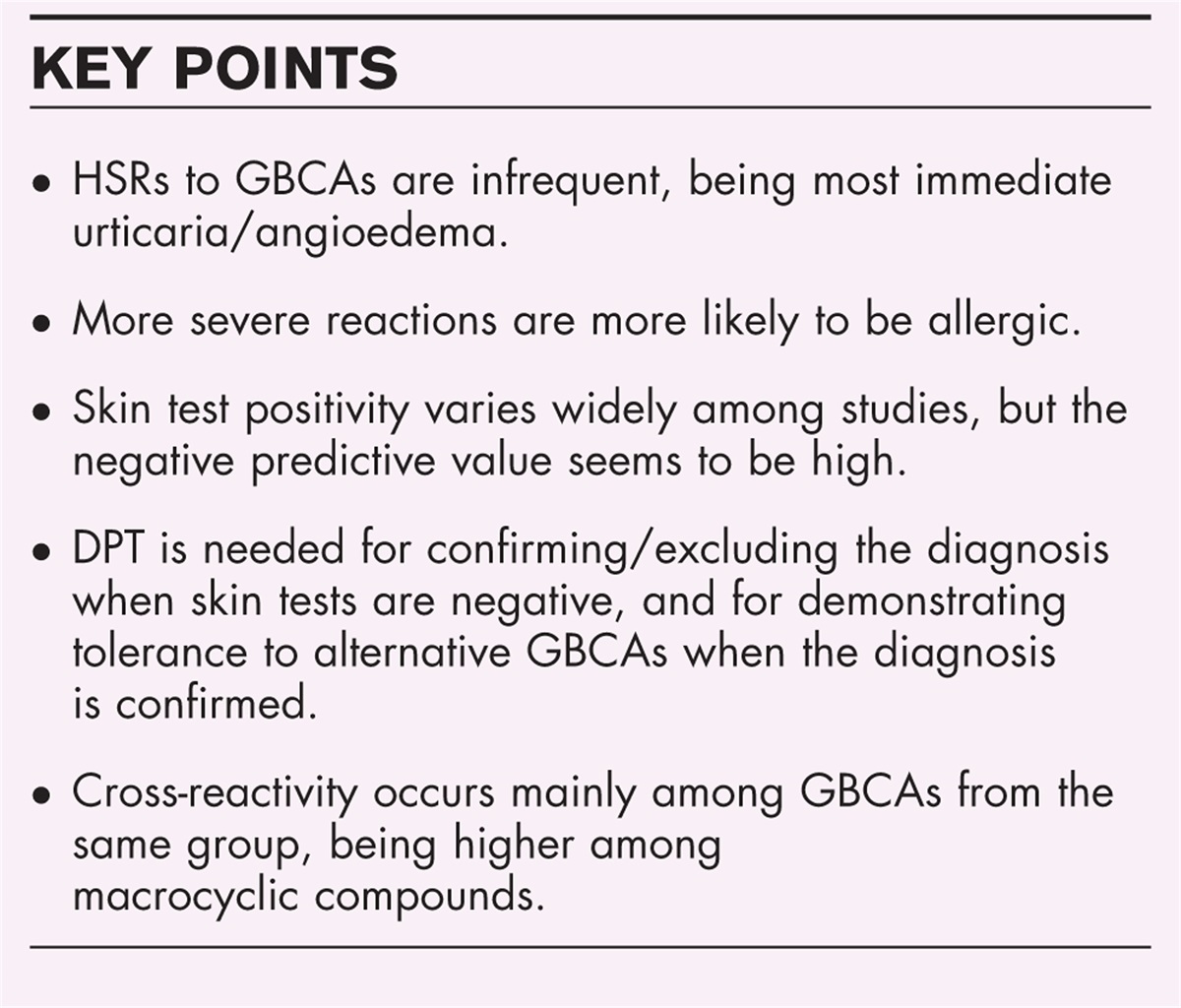 Hypersensitivity to gadolinium-based contrast
