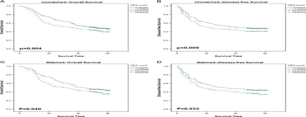 Prognostic Value of Pretreatment Serum Carcinoembryonic Antigen Level in 1130 Patients With Non-small Cell Lung Cancer: A Propensity Score Matching Cohort Study and Cumulative Meta-analysis